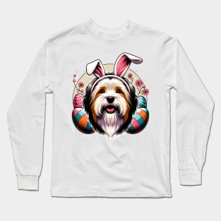 Tibetan Terrier Celebrates Easter with Joyful Spirit Long Sleeve T-Shirt